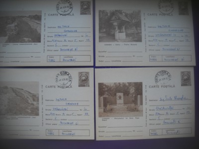 HOPCT LOT 4150 -IP- 4 CARTI POSTALE-CORABIA -JUD OLT -CIRCULATE foto