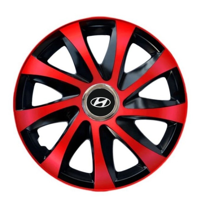 Set 4 capace roti Drift extra red R15 pentru gama Hyundai