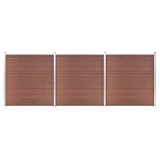 Cumpara ieftin Gard de gradina, maro, 526 x 186 cm, WPC