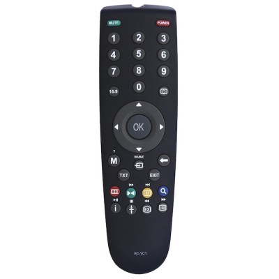 Telecomanda pentru LCD GRUNDIG, BEKO, PROSONIC, OKI RC-YC1, neagra cu functiile telecomenzii originale foto