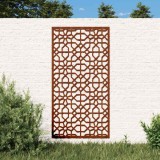 vidaXL Decor perete de grădină 105x55 cm design Maur oțel Corten 824477