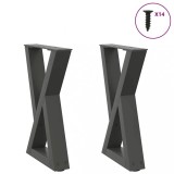 Cumpara ieftin Picioare pentru măsuță de cafea, 2 buc., antracit, 38x(42-43,3) cm, oțel