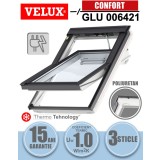 Fereastra mansarda VELUX GLU 006421, electrica, poliuretan, 3 sticle