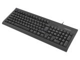 Tastatură neagră USB A NATEC, US layout, cablu 1,5m, 104 butoane, ergonomic