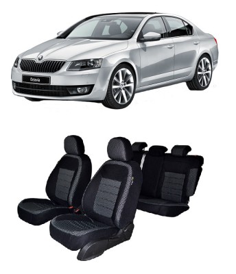 Set Huse scaune dedicate Skoda Octavia III 5E (2013-2020)+2 huse pentru cotiere. foto