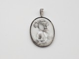 Pandantiv din argint vintage de tip camee #4001