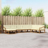vidaXL Set de canapele de exterior cu pernă 8 pcs Natural și Crem 3368013