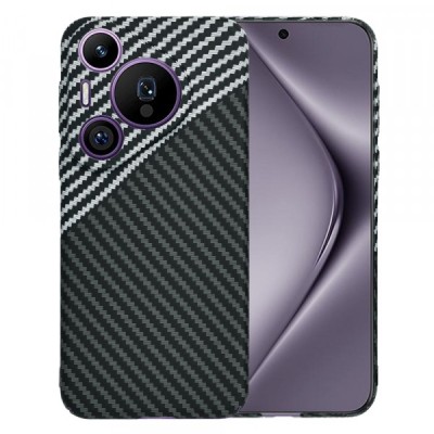 Husa pentru Huawei Pura 70 Pro, Techsuit, Carbonite FiberShell, Neagra Gri foto