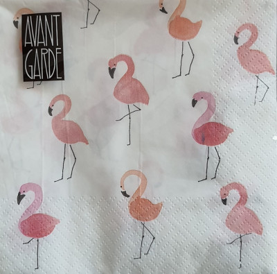 Servetele de masa 3 straturi, 33x33 cm, 20 bucatI -model Flamingo foto