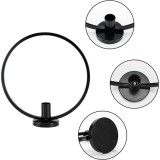 Set 2 suporturi pentru lumanari, inaltime totala 1 x 29 cm, 1 x 23 cm, metal, negru