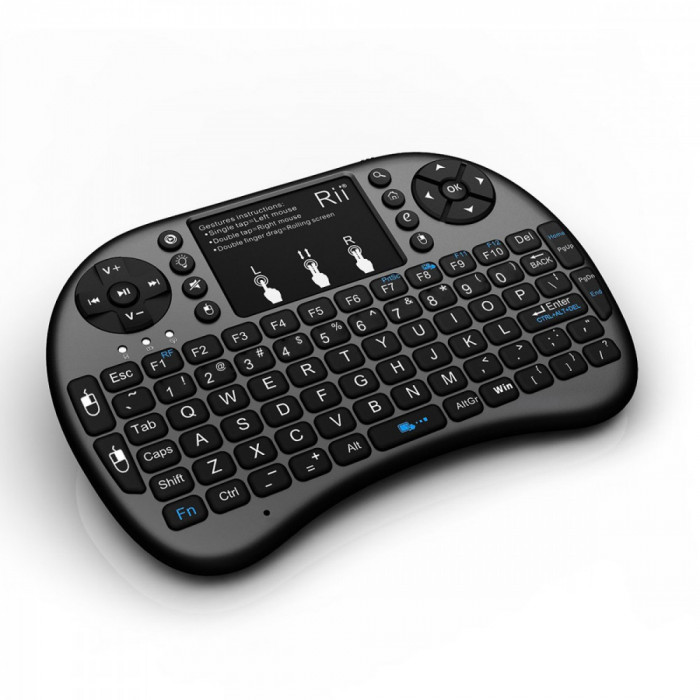 Mini tastatura wireless smart tv, pc, tableta, ps3, touchpad compatibila