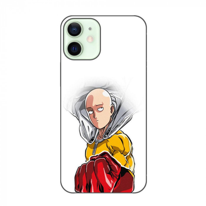 Husa compatibila cu Apple iPhone 12 Mini Silicon Gel Tpu Model One Punch Man Saitama