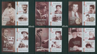 ROMANIA 2016, Romani Geniali, MNH, serie neuzata, vinieta, 2097 foto