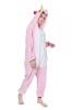 Pijama Kigurumi Unicorn Roz Dama, Salopeta Intreaga Flausa, Gluga Urechi, Maneci Lungi, Nasturi Fermoar, Marimi S-XL