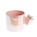 Cana roz Merry Christmas 340 ml