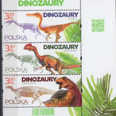 POLONIA 2020, Fauna, Dinozauri, Animale preistorice, serie neuzata, MNH