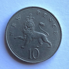 x79 Marea Britanie 10 new pence 1971 foto