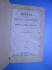 biblie veche cu trimiteri si psalmii noul vechiul testament Cornilescu anii 30 foto