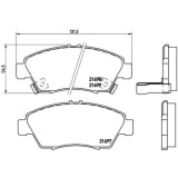 Placute frana Honda City 5 Saloon (Gm2 Gm3) 09.08-, Civic 5 Coupe (Ej) 08.93-03.96, Civic 5 Hatchback (Eg) 10.91-11.95, Civic 5 Sedan (Eg Eh) 10.91-1, BREMBO