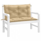 Set 2 Perne Bancă Grădină Gossi 100x50x7cm, Bej Melanj, Poliester, Exterior