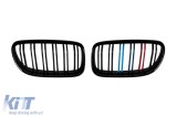 Grile de rinichi tip M3 cu nervuri duble, lac negru cu decorare M, potrivite pentru BMW Seria 3 E90 sedan, E91 touring 2008-2012 Performance AutoTunin