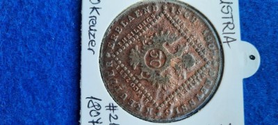 AUSTRIA 30 KREUZER 1807 A cupru foto