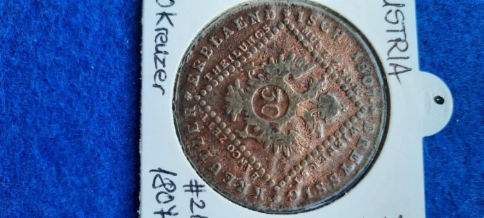 AUSTRIA 30 KREUZER 1807 A cupru