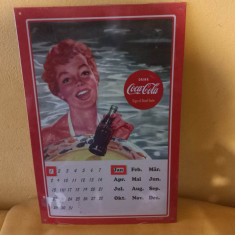 Reclama metalica Coca Cola Calendar magnetic