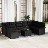 Gossi set canapea gradina 10 piese cu perne bej ratan poli