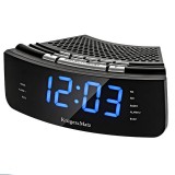 Radio cu Ceas si Alarma Duala, Display LCD, Snooze, si Memorie 20 Statii, Aux-In
