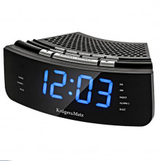 Radio cu Ceas si Alarma Duala, Display LCD, Snooze, si Memorie 20 Statii, Aux-In