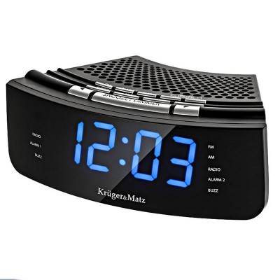 Radio cu Ceas si Alarma Duala, Display LCD, Snooze, si Memorie 20 Statii, Aux-In foto