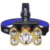 Lanterna Cap Reincarcabila USB 5 LED MRG MKJ6875 Negru, Unghi Reglabil 90&deg;, Banda Elastica, Ideala Camping, Pescuit, Drumetii