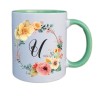 Cana maner verde personalizata cu initiala U, INOVATIX&reg;. 330ml, Oem