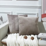 Set 2 fete de perna JULIYEH, catifea, gri, 45 x 45 cm
