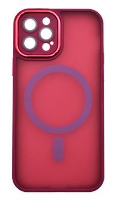 Husa tip MagSafe, Camera Protection Matte Silicon pentru iPhone 14 Plus Rosu foto