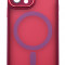 Husa tip MagSafe, Camera Protection Matte Silicon pentru iPhone 11 Pro Rosu