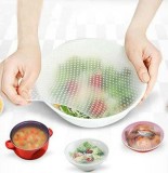 Set de 4 folii alimentare din silicon reutilizabile, Stretch and Fresh