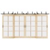 VidaXL Set feronerie pentru uși glisante, negru, 427 cm, oțel