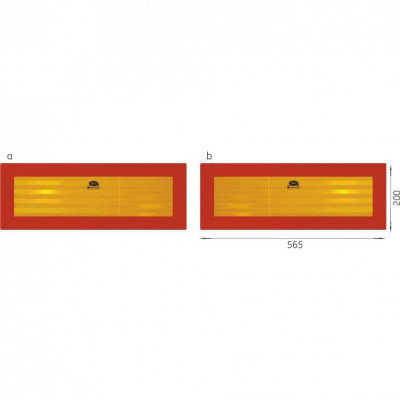 Placute reflectorizante pentru camioane 56.5x20 cm 2 buc foto