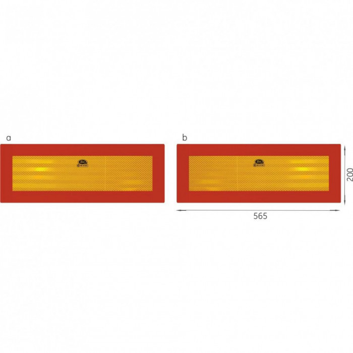 Placute reflectorizante pentru camioane 56.5x20 cm 2 buc