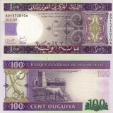 Mauritania 100 Ouguiya 2015 UNC Bancnota Africa Ne流通