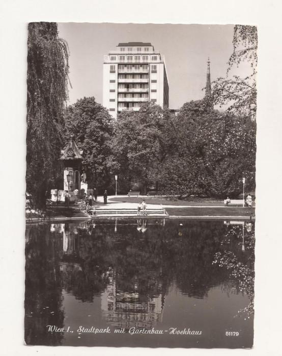 AT1 -Carte Postala-AUSTRIA-Viena, Gartenbau-Hochhaus , circulata 1965