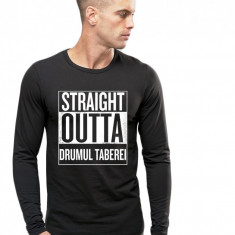 Bluza barbati neagra - Straight Outta Drumul Taberei - XL