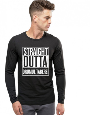 Bluza barbati neagra - Straight Outta Drumul Taberei - S foto