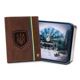 Biroul din piele pentru bărbați &icirc;n orientare verticală cu RFID