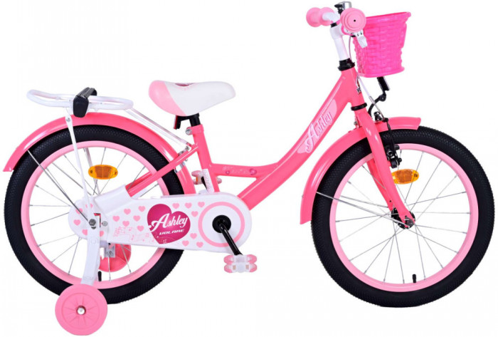 Bicicleta pentru fete Volare Ashley, 18 inch, culoare roz, frana de mana fata si PB Cod:31834