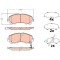 Placute frana Infiniti Q50 04.13-, Q60 Coupe 09.16-, Qx50 I 08.13-, Qx50 2 11.17-; Nissan X-Trail 3 (T32 T32r T32rr) 10.13-, Fata, TRW