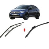 Cumpara ieftin Set 3 stergatoare Volkswagen TAIGO (CS1) din 2021 - 2024, pentru parbriz si luneta fata si spate auto, Bosch Aerotwin, din cauciuc siliconat rezistent