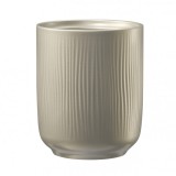 Ghiveci ceramica, Falun Glamour, diametru 13 cm, gri bej metalic